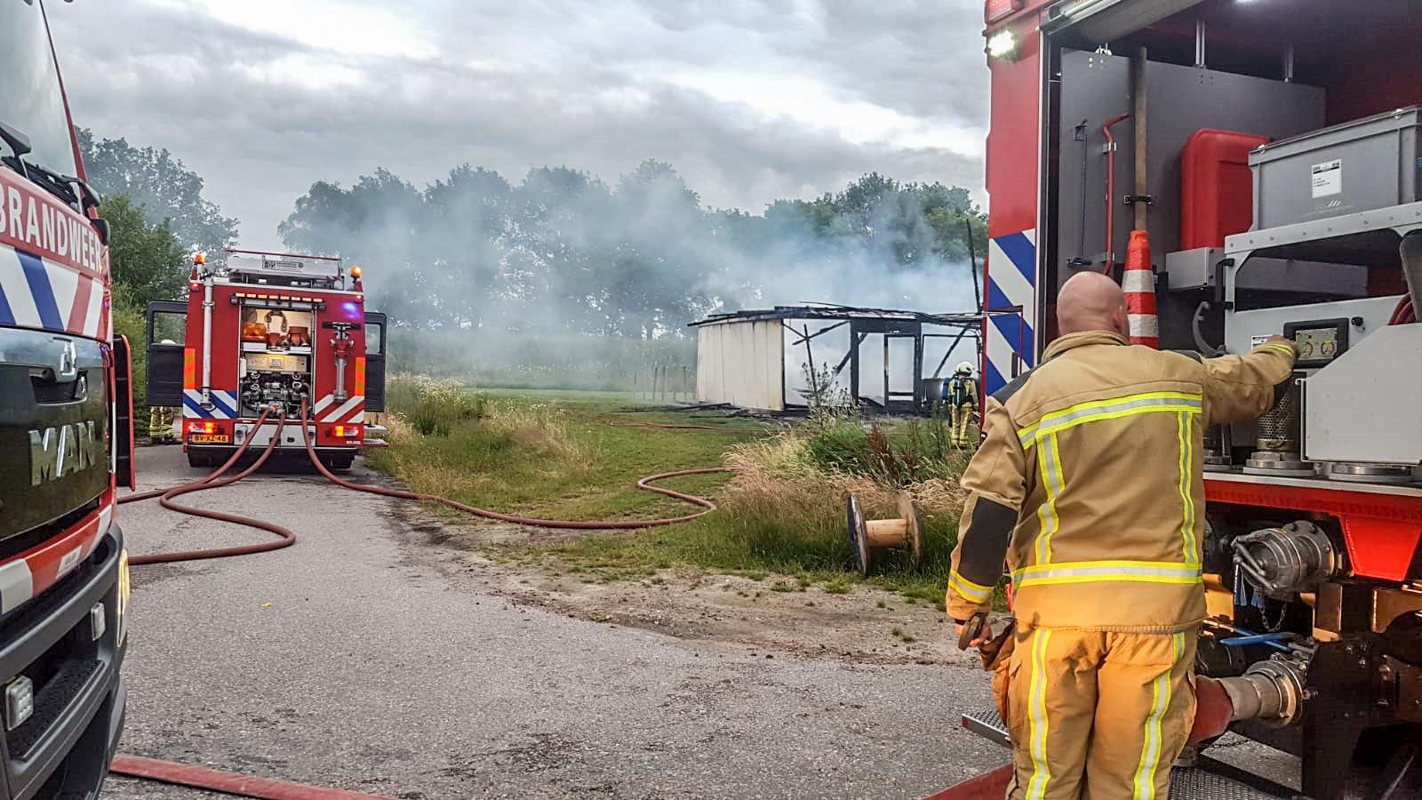 Uitslaande brand op vakantiepark Hof van Saksen