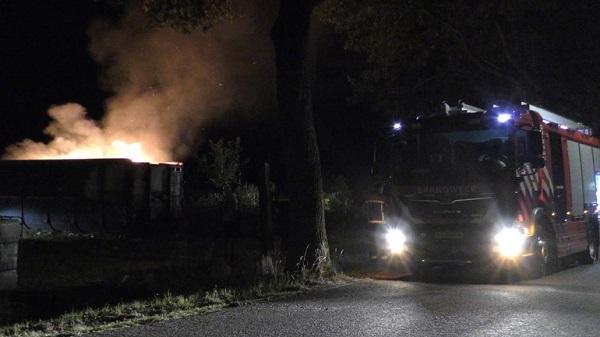 Brand in container op TT-camping Jan & Bertha