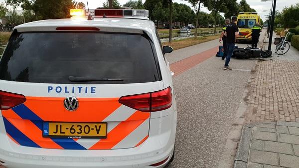 Maaltijdbezorger onderuit op Vaart Noordzijde in Assen (video)