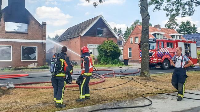 Woning brandt volledig uit in Valthermond