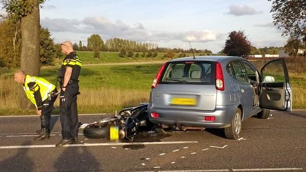 Motorrijder zwaar gewond na ongeval met auto