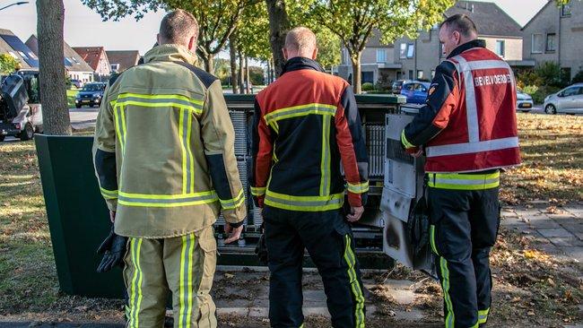 Brand in internetkast KPN in Assen