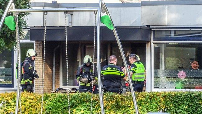 Brand bij dagcentrum Valkenhof in Assen (Video)