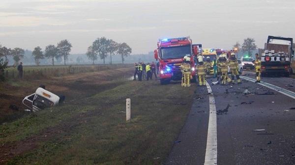 N36 Richting Drenthe afgesloten wegens dodelijk ongeval