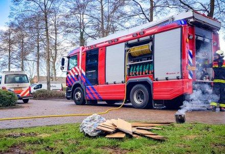 Brand in kelderbox van flatgebouw in Assen