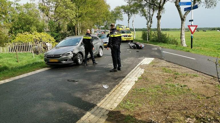 Ongeval tussen auto en scooter; Meisje gewond