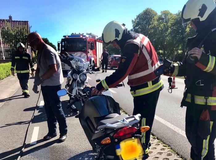 Brandweer Smilde in actie voor motorbrand