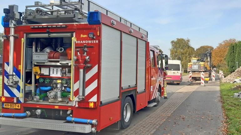 Gaslekkage door werkzaamheden in Zuidlaren (Video)