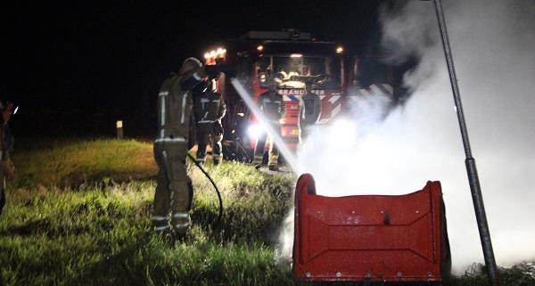 Wederom brand in Emmen; dit keer dixi in brand gestoken