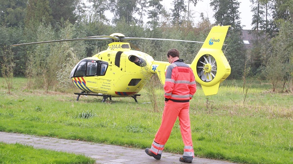 Traumahelikopter ingezet voor assistentie van ambulance