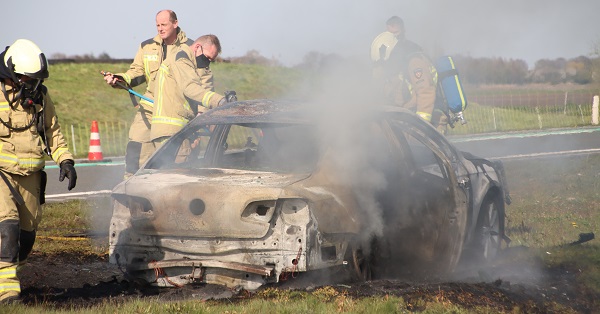 Alleen nog casco over van auto na fikse brand