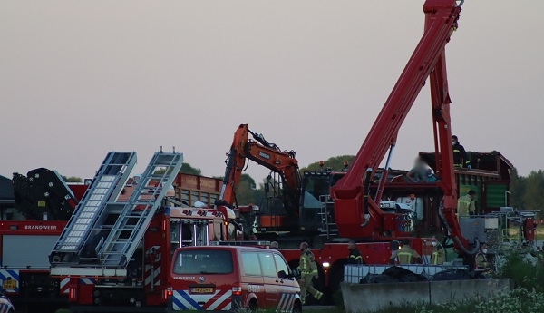 Veel hulpdiensten ingezet voor bedrijfsongeval (video)