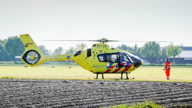 Traumahelikopter landt voor inzet in Bovensmilde