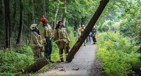 Brandweer ingezet voor stormschade in Eelde