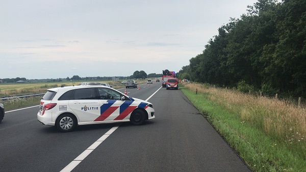 Vertraging op A37 door zeer ernstig ongeval; traumahelikopter opgeroepen