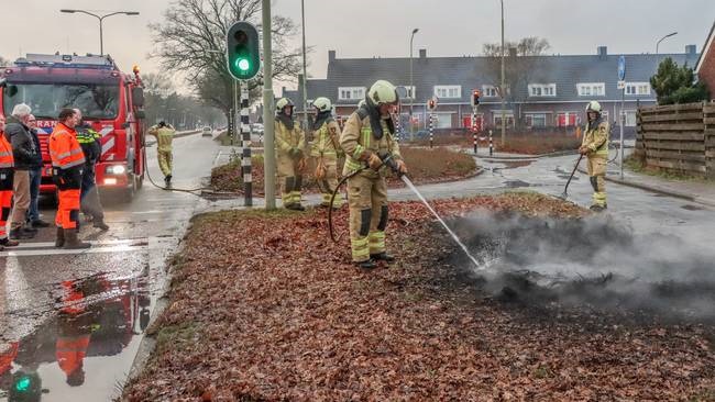 Brandweer Emmen in actie voor oud en nieuw brandje