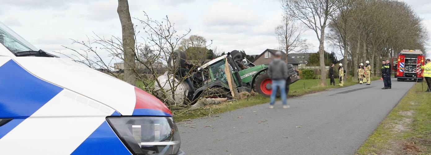 Automobilist aangehouden na ongeval met trekker en giertank (video)