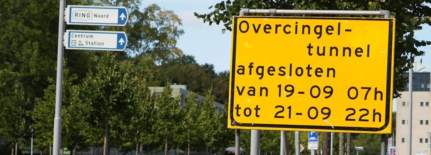 Overcingeltunnel in Assen gesloten op 19, 20 en 21 september