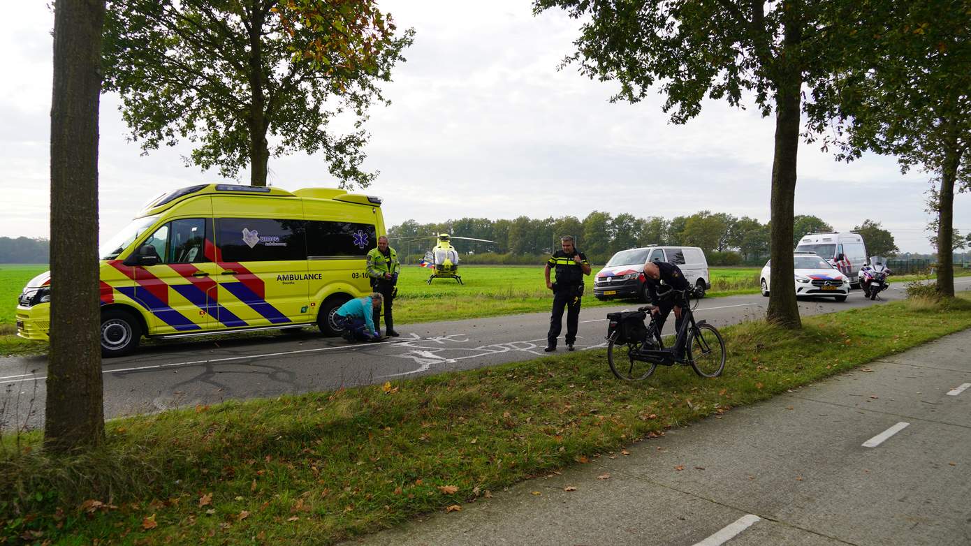 Traumahelikopter ingezet voor ernstig ongeval in Hooghalen (video)