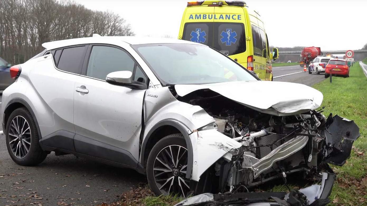 Gewonde bij ongeval op A37 (video)