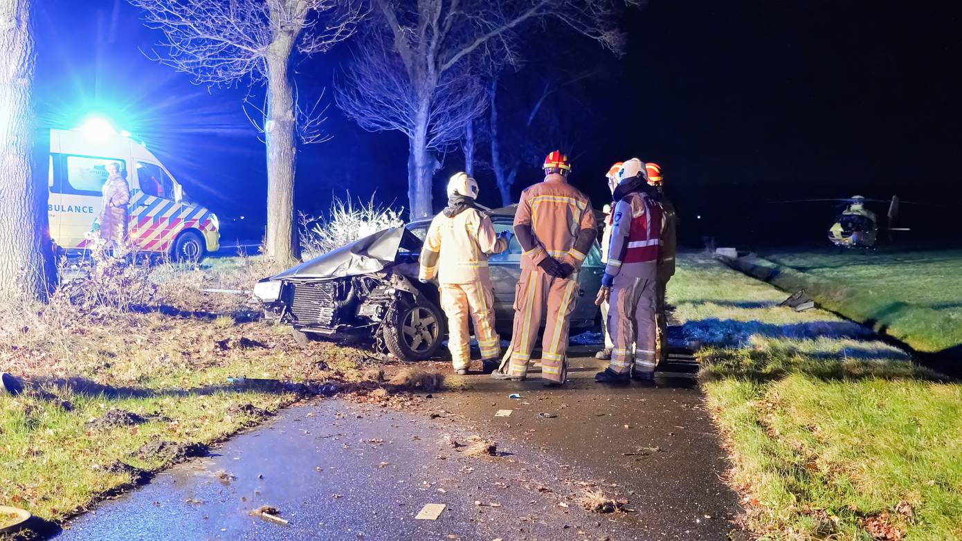 Traumahelikopter ingezet bij ernstig eenzijdig ongeval