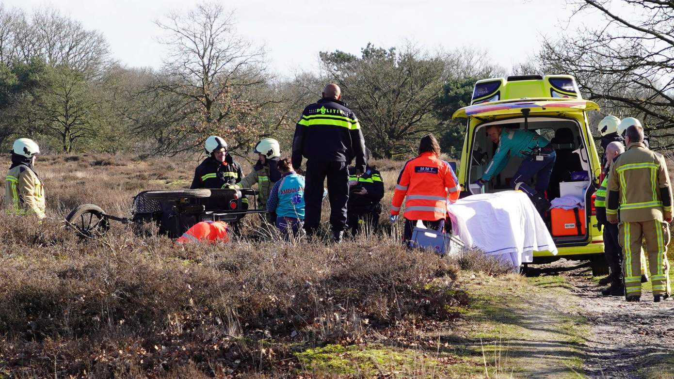 Traumahelikopter ingezet voor ongeval met paard en wagen