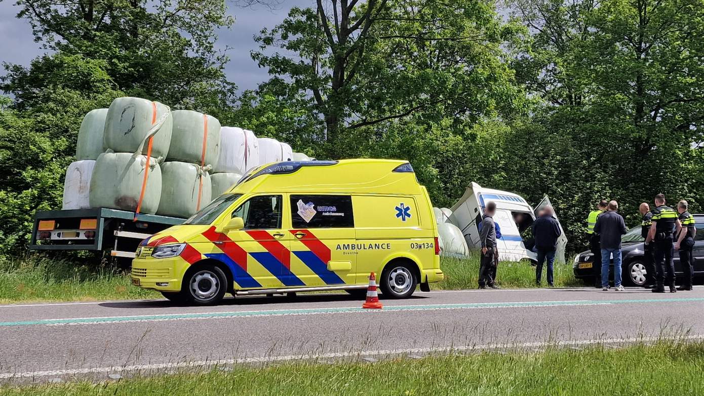 N34 tussen Gieten en Gasselte weer open na ongeval met vrachtwagen (video)