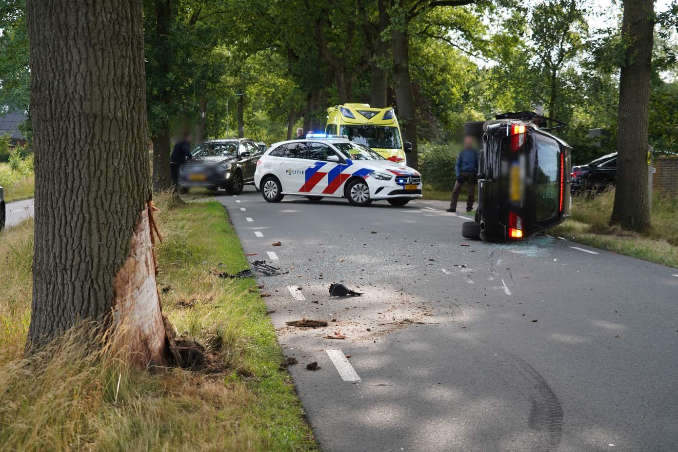 Bestuurster gewond na botsing met boom in Peize