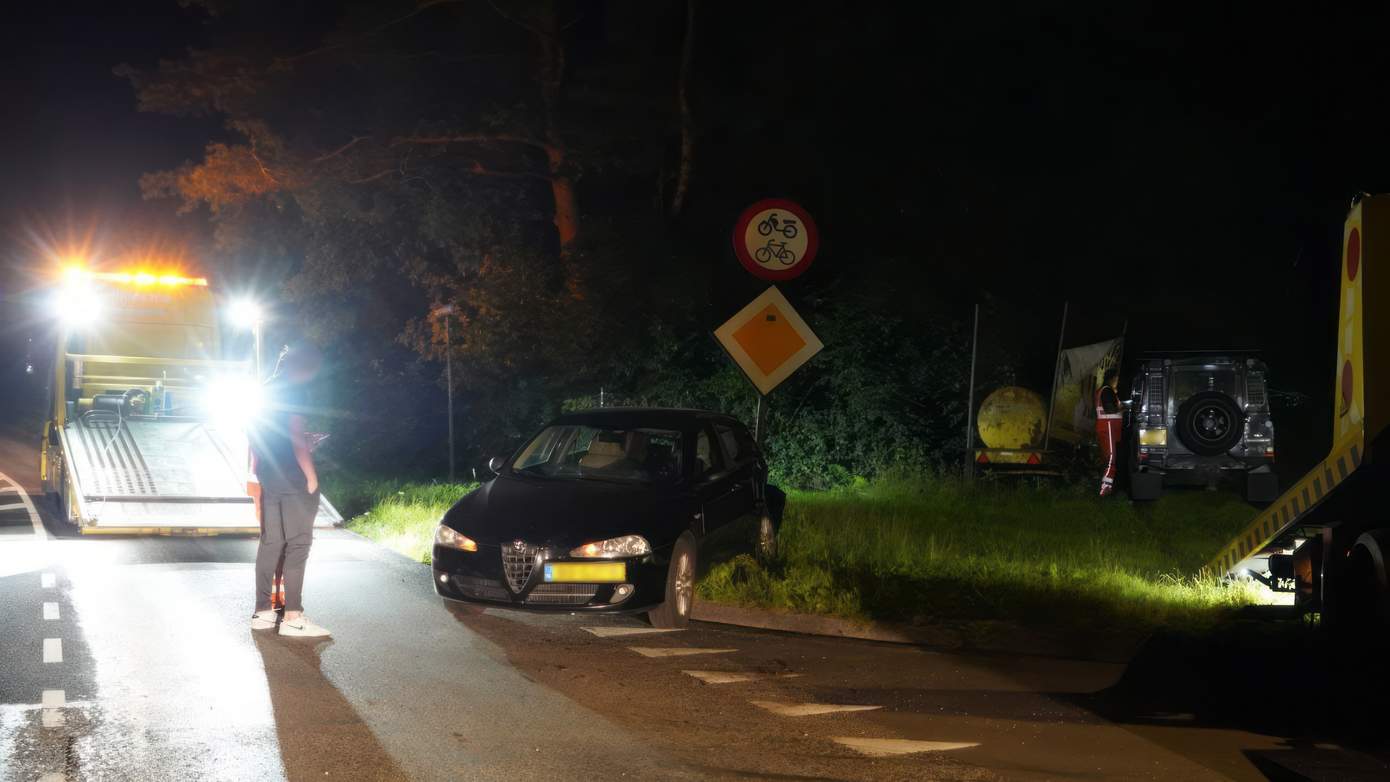 Veel schade na ongeval in Hooghalen