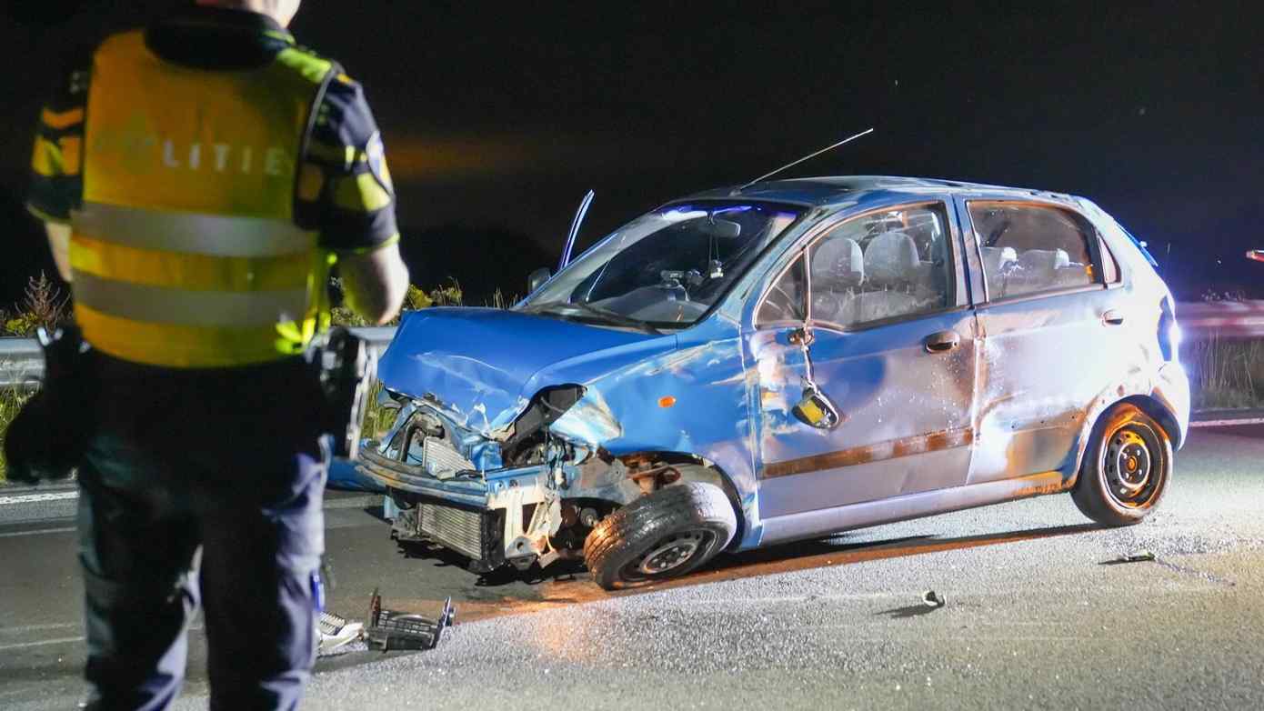 Ravage na eenzijdig verkeersongeval op N381