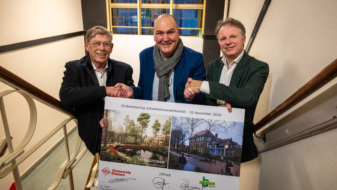 Gemeente en Brands geven startsein voor ontwikkeling Ambachtsschool en omgeving