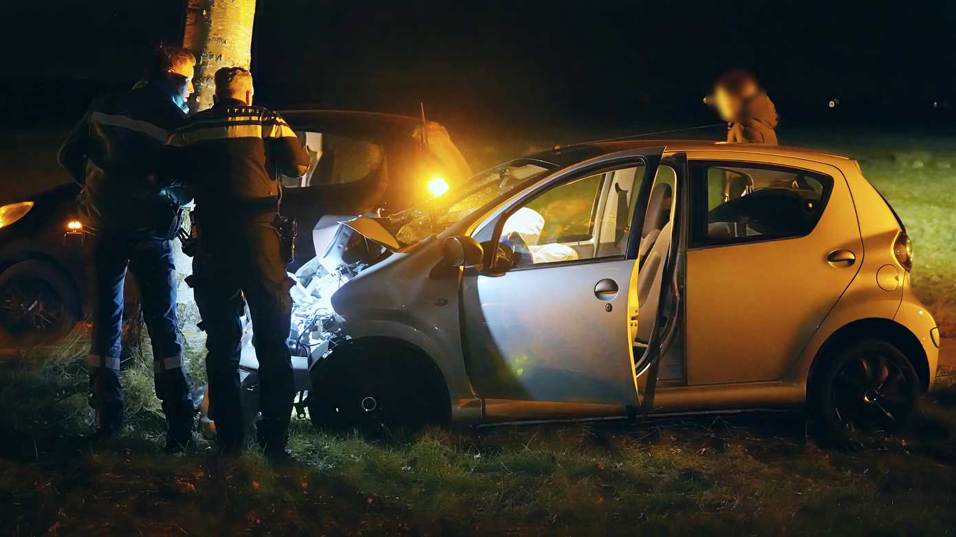 Auto botst tegen boom: een persoon gewond